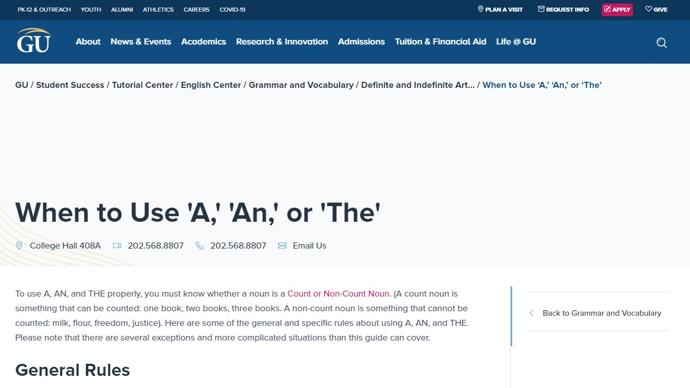 When to Use 'A,' 'An,' or 'The' - Gallaudet University